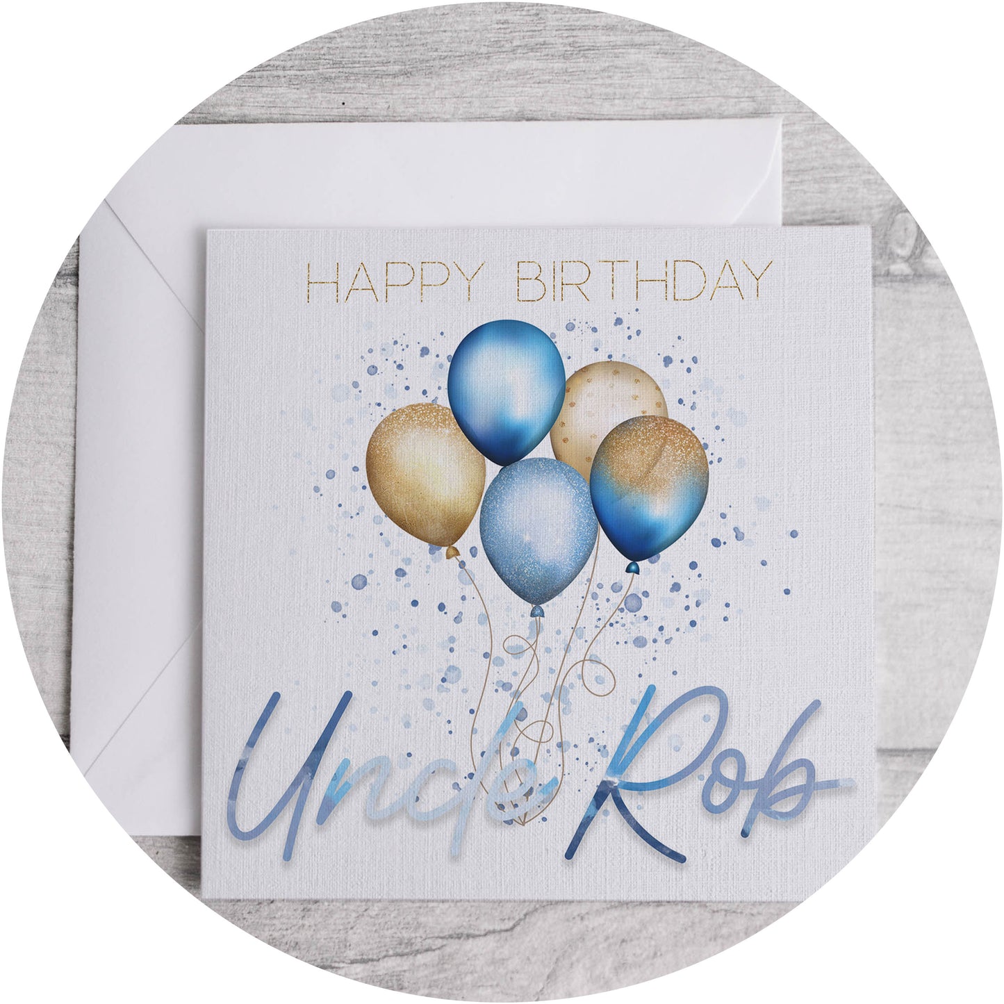 Blue Balloons Birthday Card