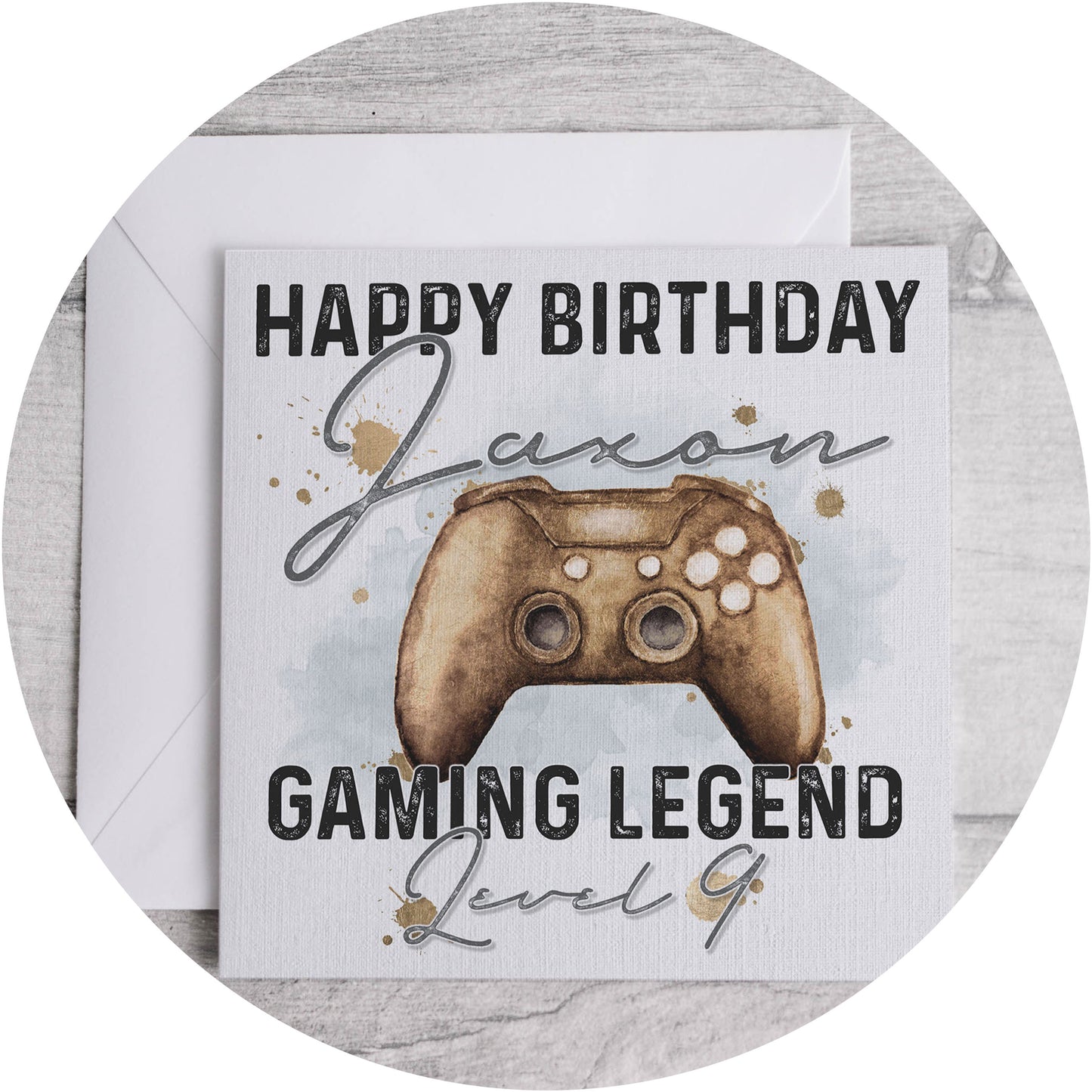 Gold Gamer Style X Card