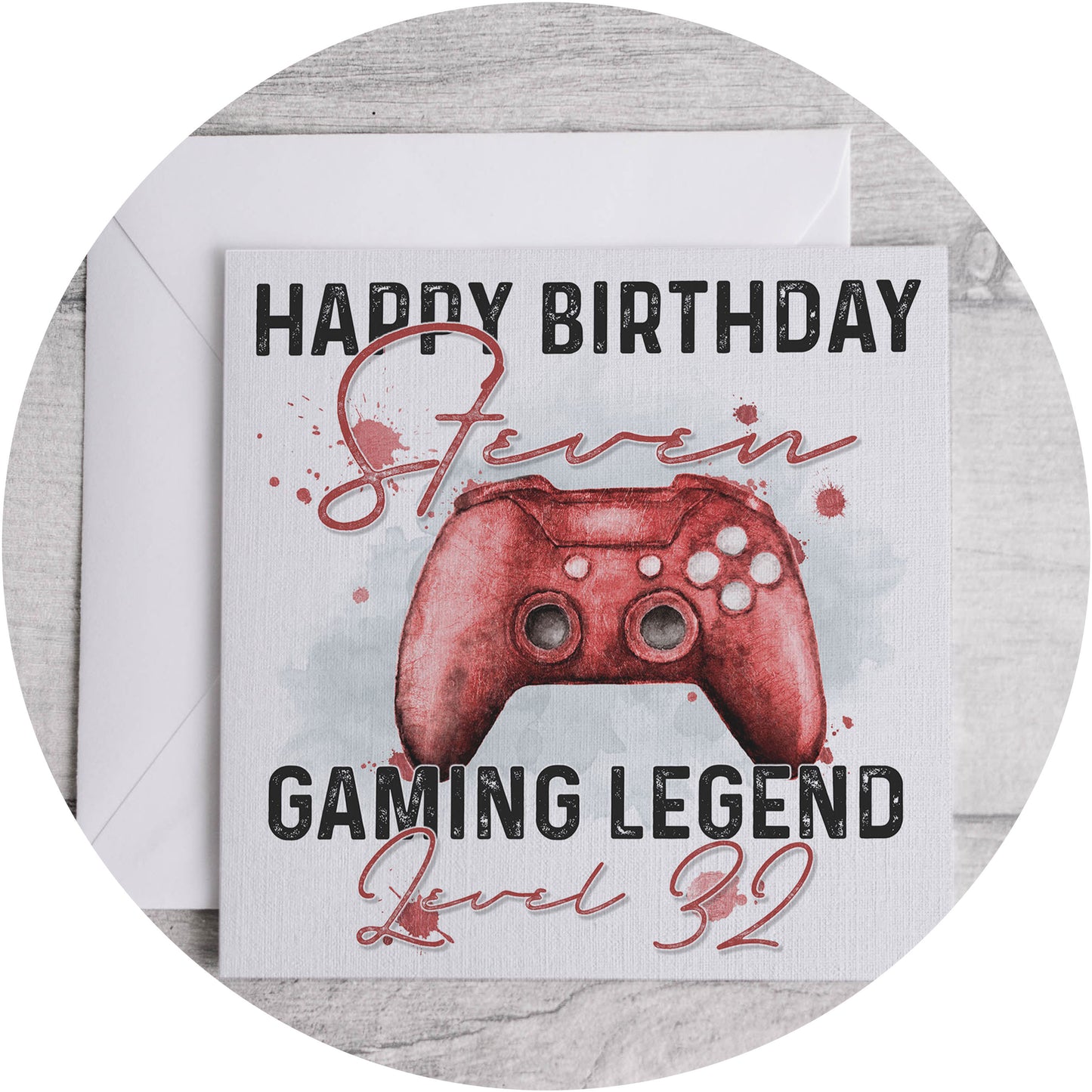 Red Gamer Style X Card