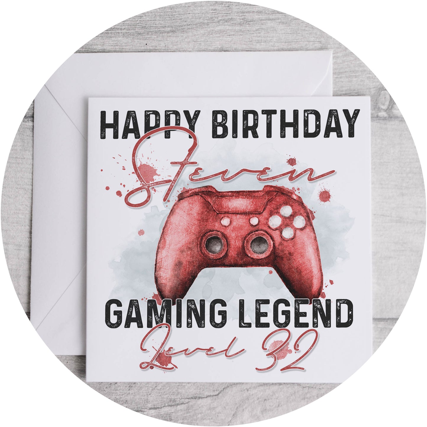Red Gamer Style X Card