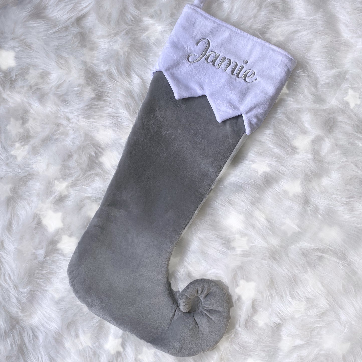 Personalised Grey Stocking