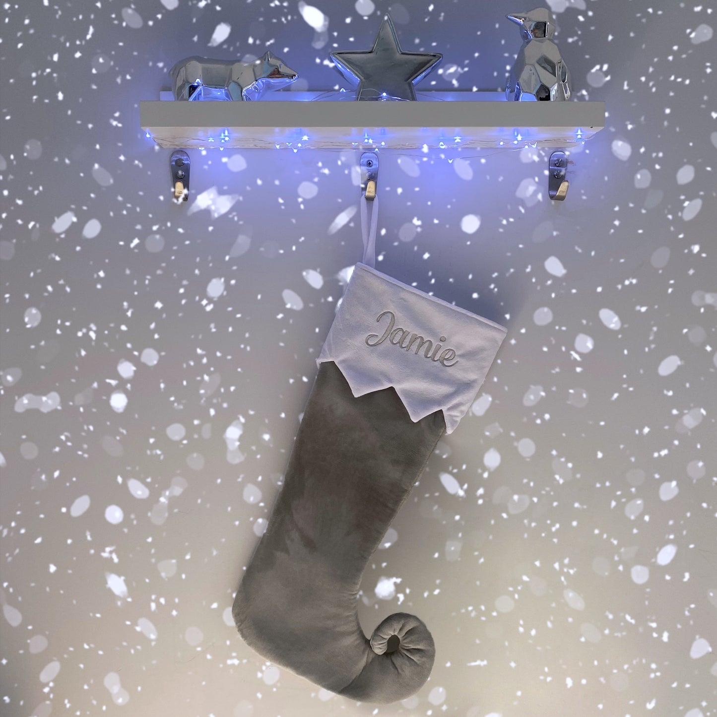 Personalised Grey Stocking