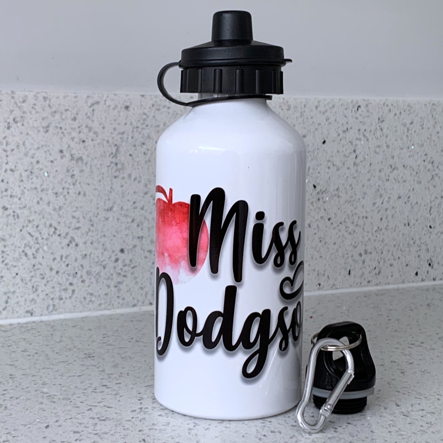 Personalised Apple Teacher Water Bottle