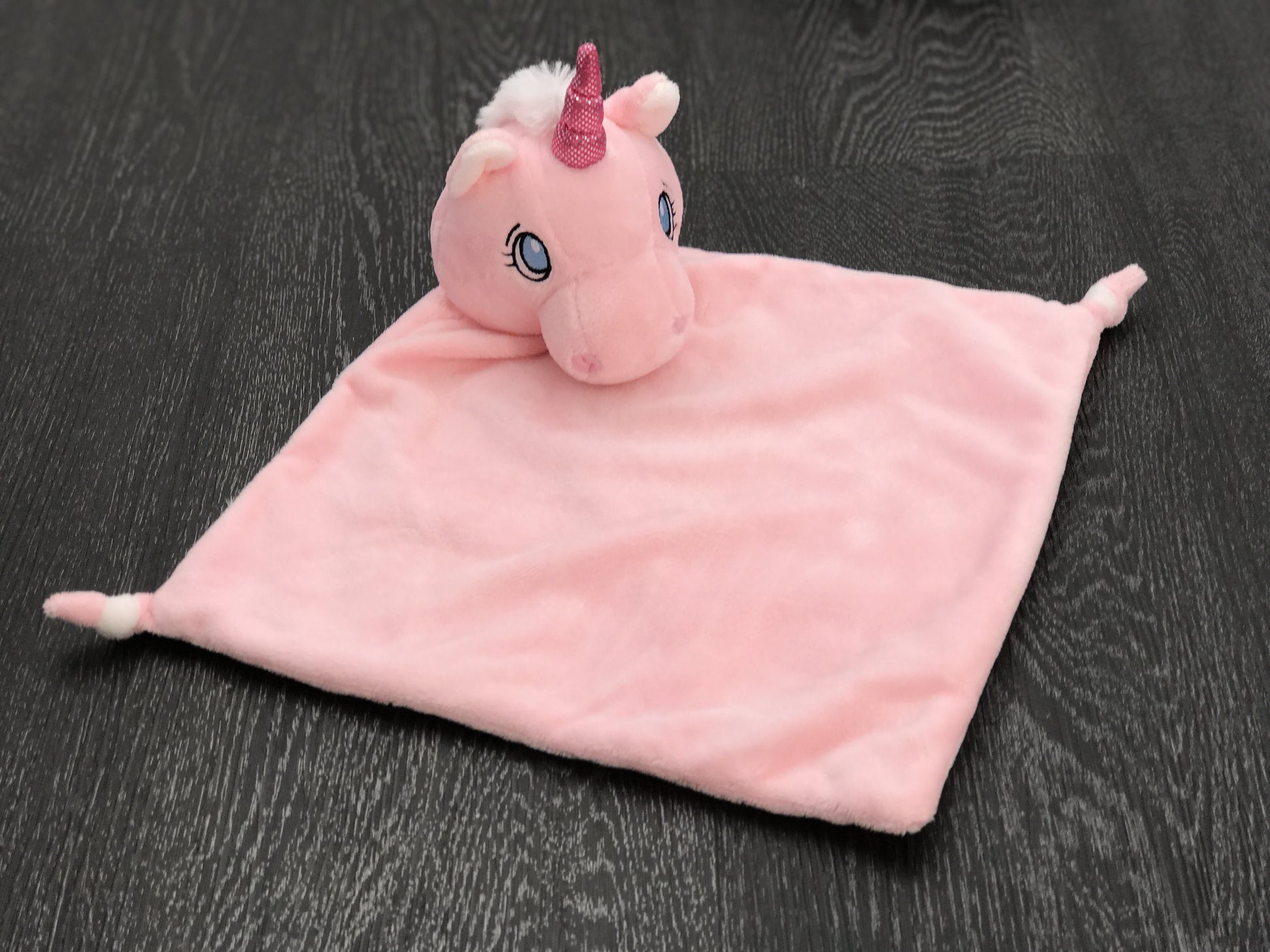 Pink Unicorn Blankie with Personalisation by Vinyl and Threads